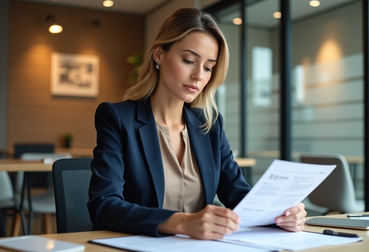 Femme professionnelle en immobilier à Lyon