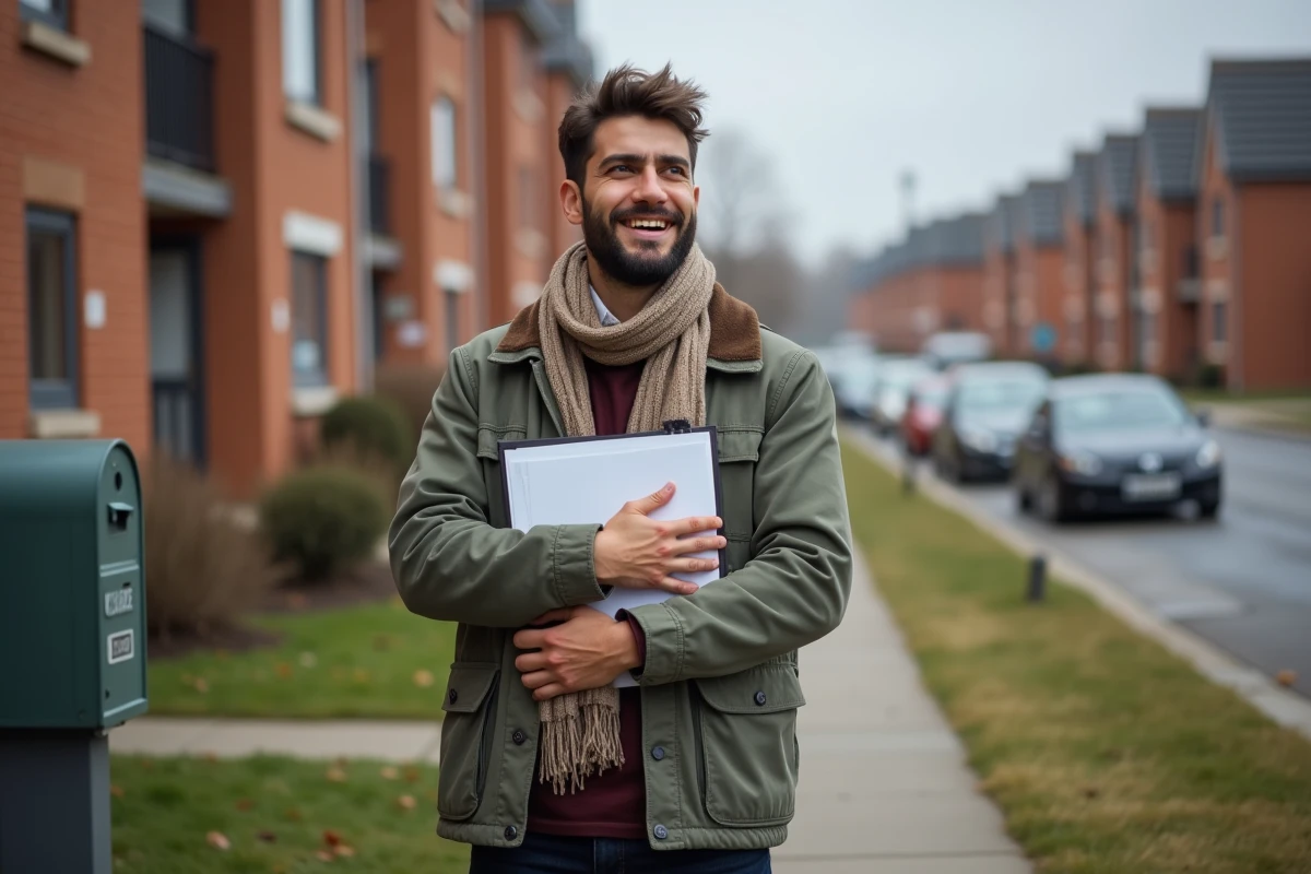 Jeune homme dans la rue près d