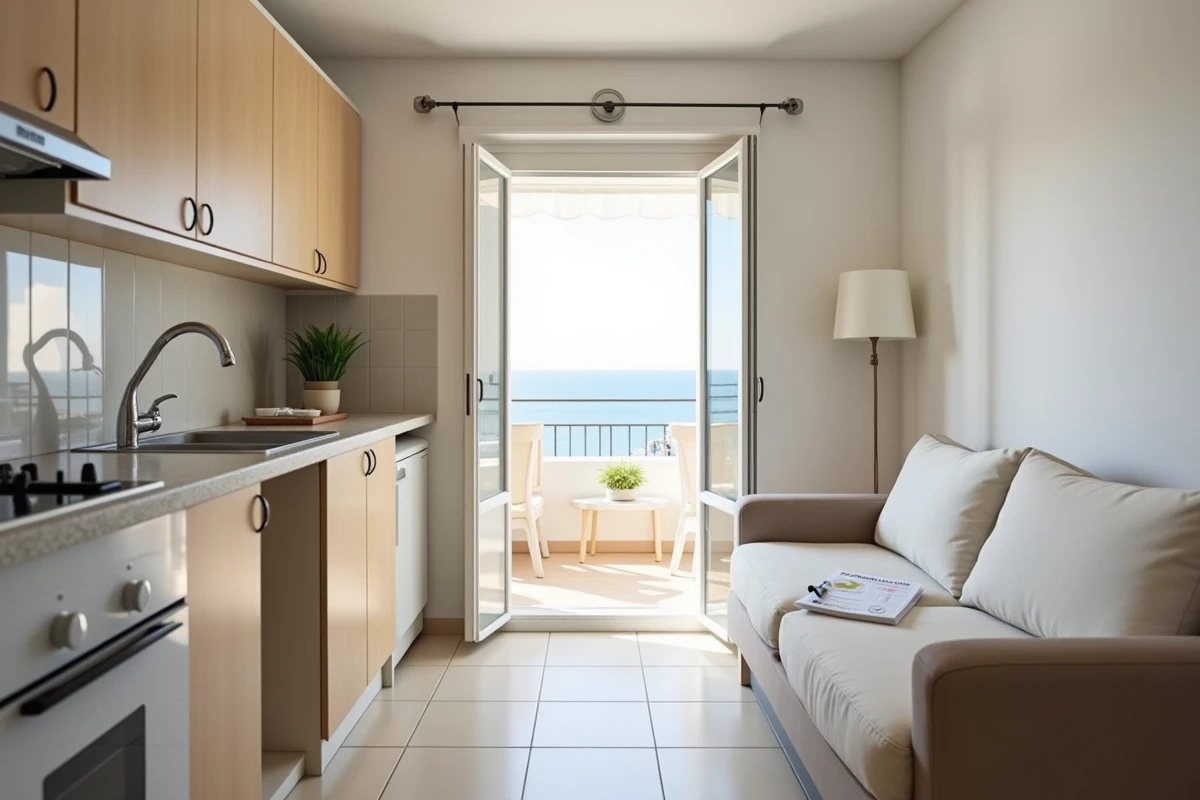 Studio meublé en résidence balnéaire Pierre et Vacances avec fiche comparative de location classique et touristique